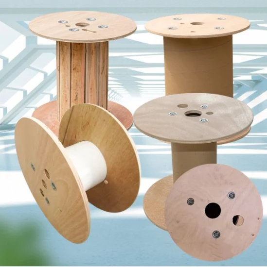 Roda de madeira redonda de serviço OEM do carretel de cabo de qualidade do tambor de cabo