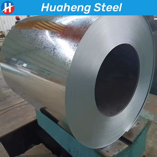 Material de construção CGCC/Sgch/G350/G450/G550/Dx51d/Dx52D/Dx53D bobina Gi de aço galvanizado laminado a frio com lantejoulas regulares